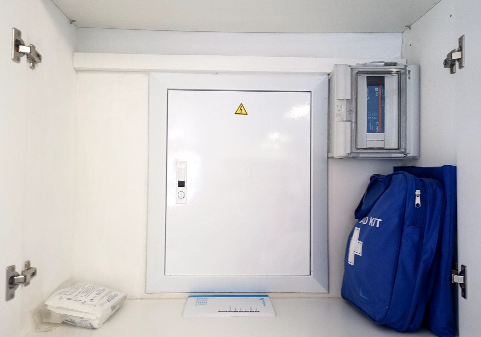 Distribution boards installed and labelled at an architectural practice